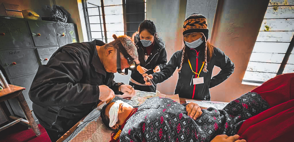 Community members at a Kyimolung Foundation Nepal programme